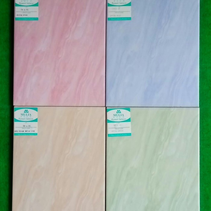 Terlaris Keramik Mulia 20X25 Diego Beige Blue Pink Green Dinding Kamar Mandi