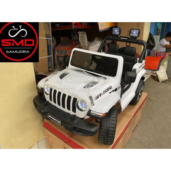 Mobil Aki Mainan Anak Cas Remot PMB 8288 Model JEEP Rubicon Murah BDG