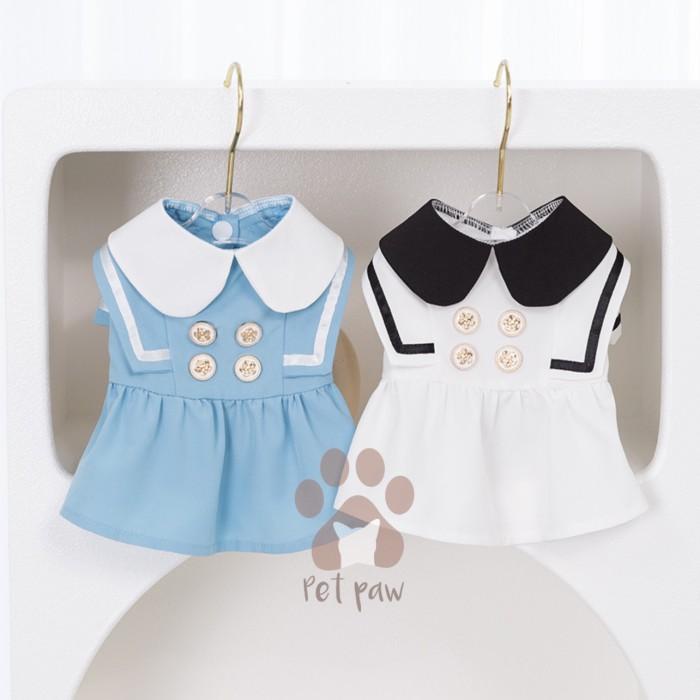 Petpaw Baju Anjing Kucing Korean School Uniform Dress Premium Import