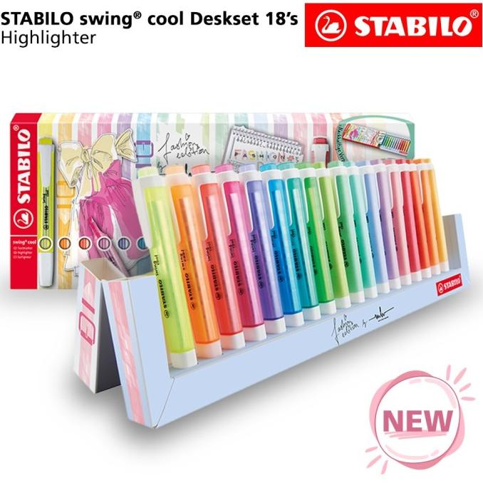 

STABILO BOSS SWING COOL ORIGINAL DESK SET WARNA LENGKAP HIGHLIGHTER ---NEW---