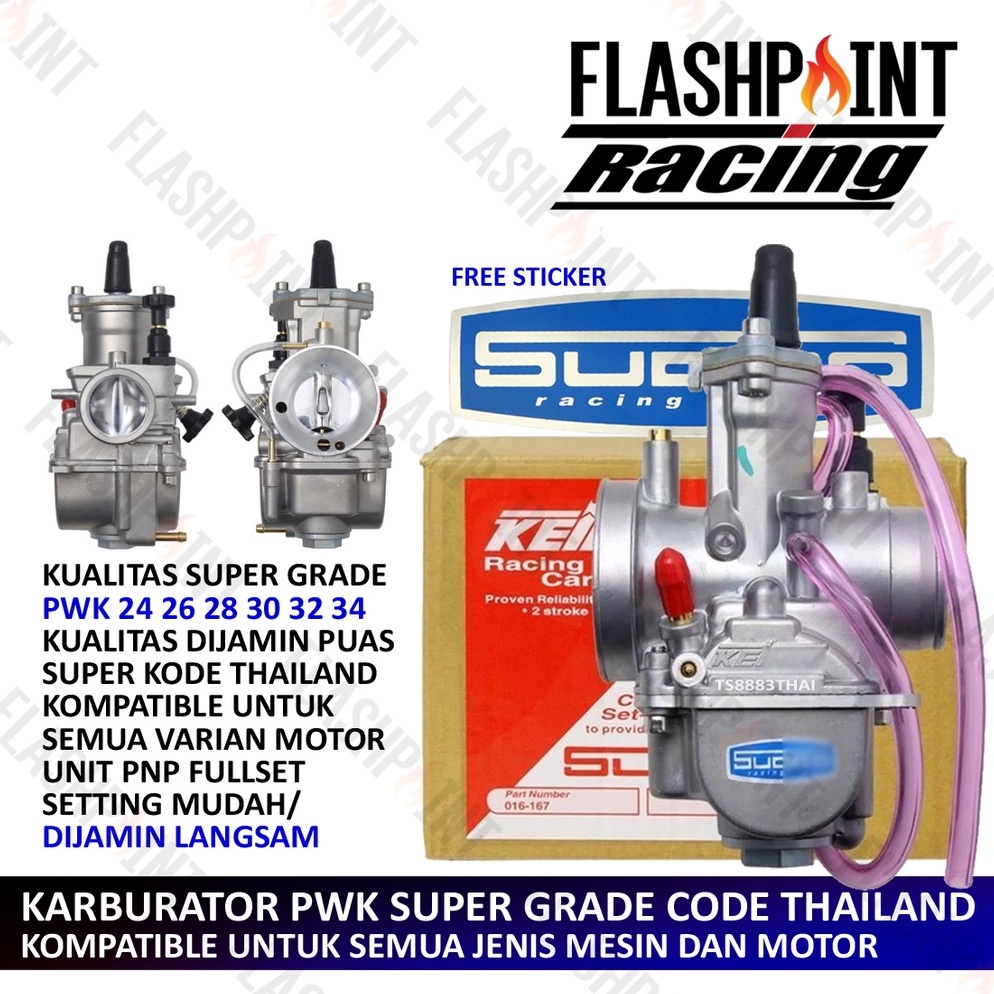PALING DIMINATI|| (BISA COD) KARBURATOR SUDCO KEIHIN PWK 24 26 28 30 32 34 KARBU FULL SET THAILAND P