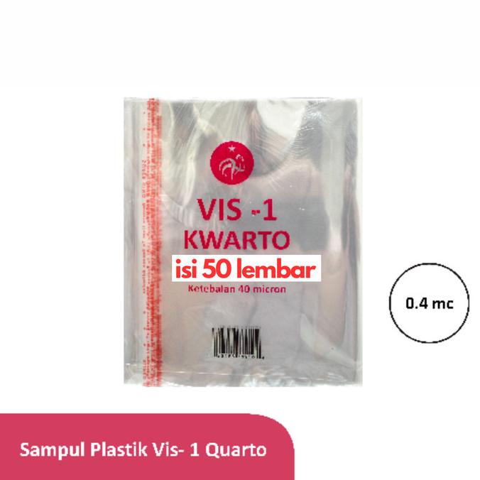 

Sampul Buku VIS-1 Plastik OPP Kwarto Isi 50 Lembar