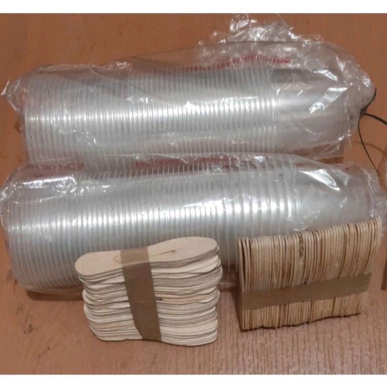 

TERBARU Cup ice cream + sendok kayu