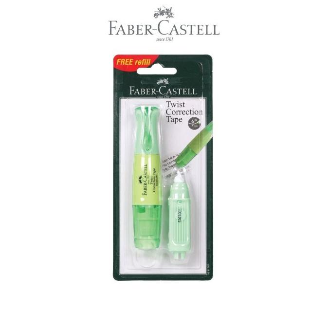 

TWIST CORRECTION TAPE LIME GREENBARREL + 1 REFFIL FABER-CASTEL 169168R
