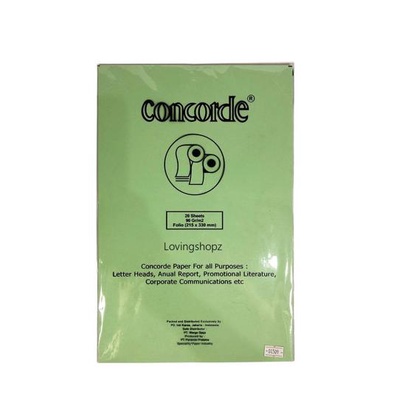 

KERTAS CONCORDE FOLIO ISI 10PCS HIJAU MUDA