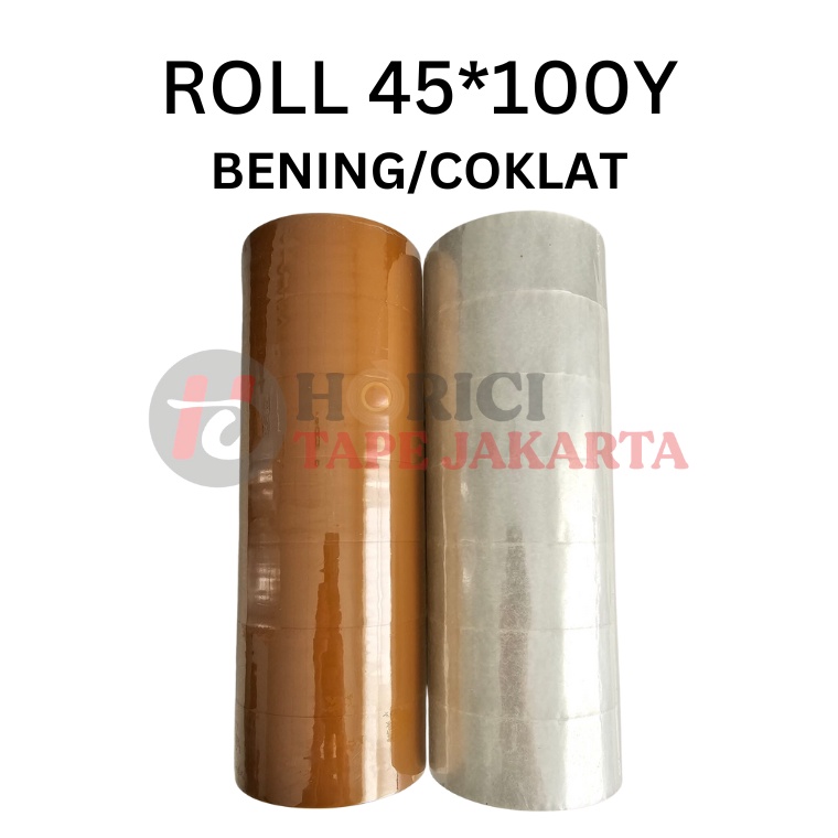 

Terlaku... [1 ROLL ISI 6 PCS] HORICI LAKBAN OPP BENING COKLAT 2" INCH 45MM x 100 Yard ISOLASI BENING COKLAT TERMURAH 63