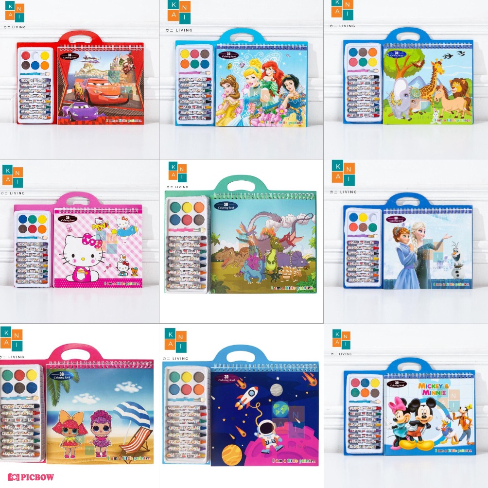 

Diskon.. BUKU GAMBAR ANAK CRAYON SET CAT AIR KUAS ACTIVITY BOOK ATD