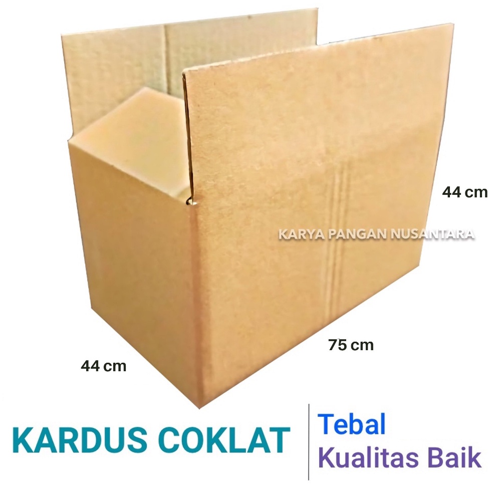 

Kirim sekarang KARDUS COKLAT 75X44X44CM KARDUS POLOS BOX KARDUS PACKING BESAR PER PCS W0C
