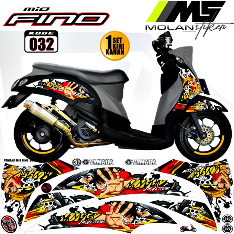 Decal Sticker Striping Variasi Fino Carbu / Fino 110 Karbu 2012-2013 / Yamaha Fino 115 Karbu / Fino 