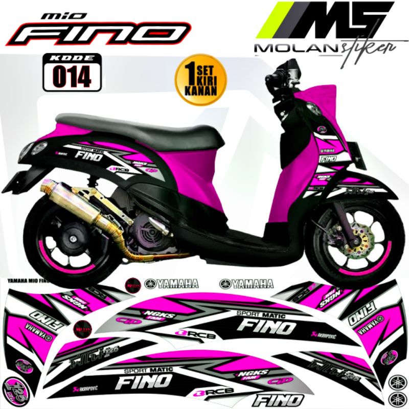 Decal Sticker Striping Variasi Fino Carbu / Fino 110 Karbu 2012-2013 / Yamaha Fino 115 Karbu / Fino 