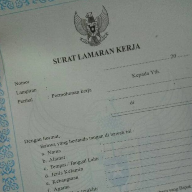 

Best Surat Lamaran Kerja isi 100 lembar VKD