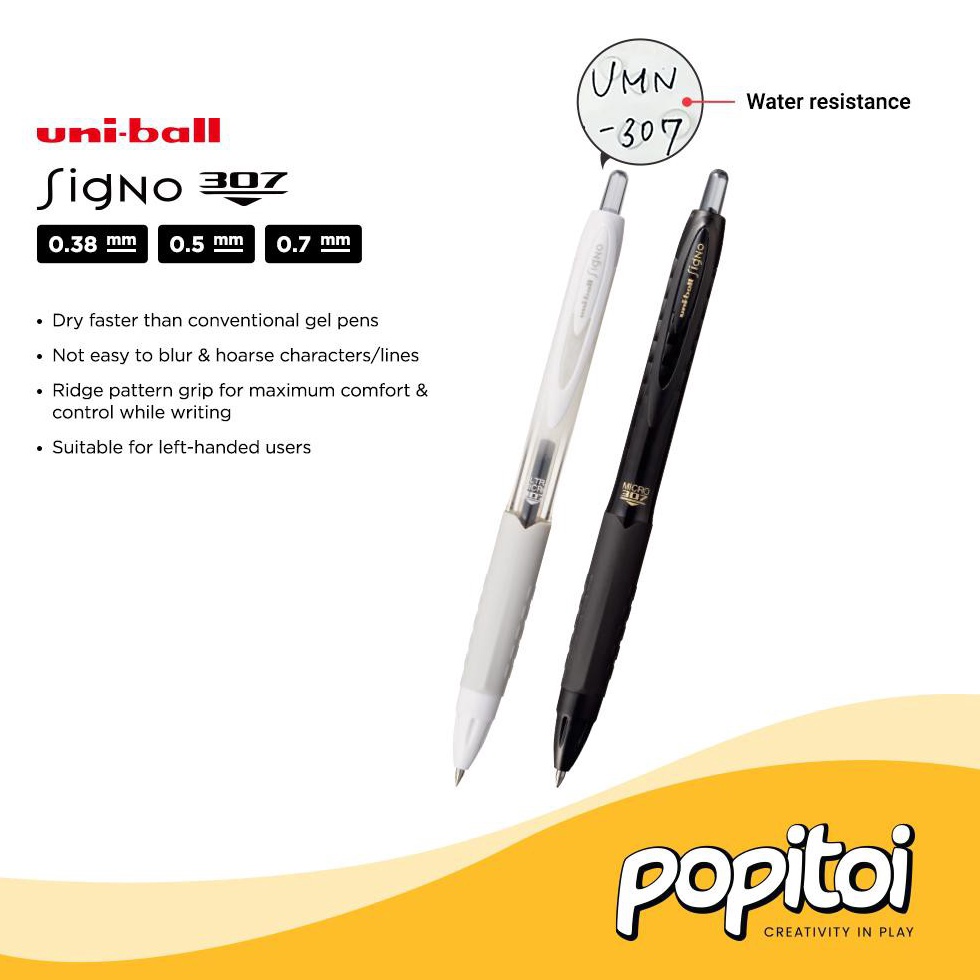 

Recomended.. Uni Ball Signo 307 UMN-307 Gel Pen 0.38 0.5 0.7 mm pulpen uniball 63