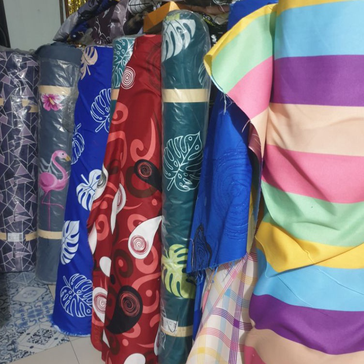 Ready Stok BAHAN DAN KAIN SPREI PIYAMA GORDEN MOTIF BUNGA TERBARU