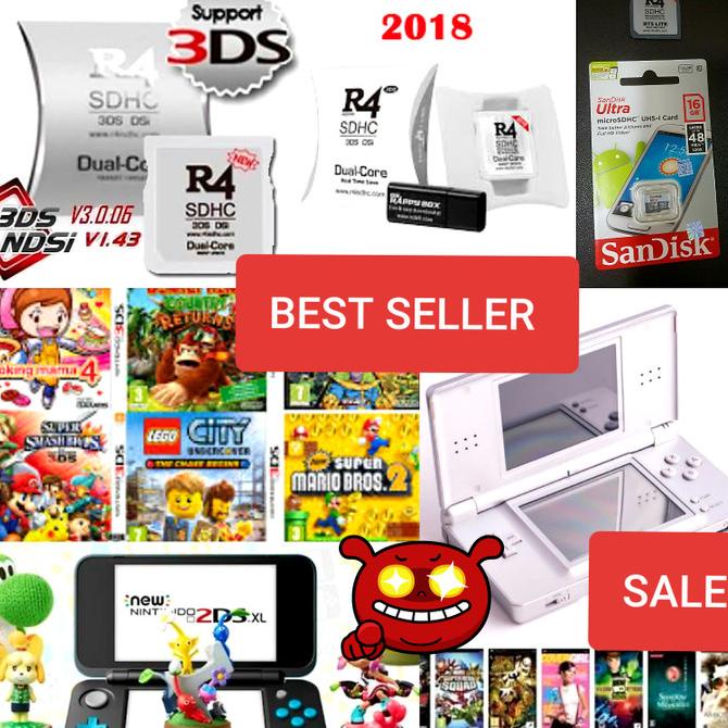 Memory Nintendo Nds 3Ds 16 Gb Full Game+ Cd Upgrade Sofware 2018 + R4