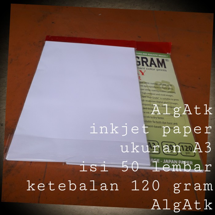 

Terlaris Kertas Photo Inkjet Paper Size A3 Isi 50 Lembar.