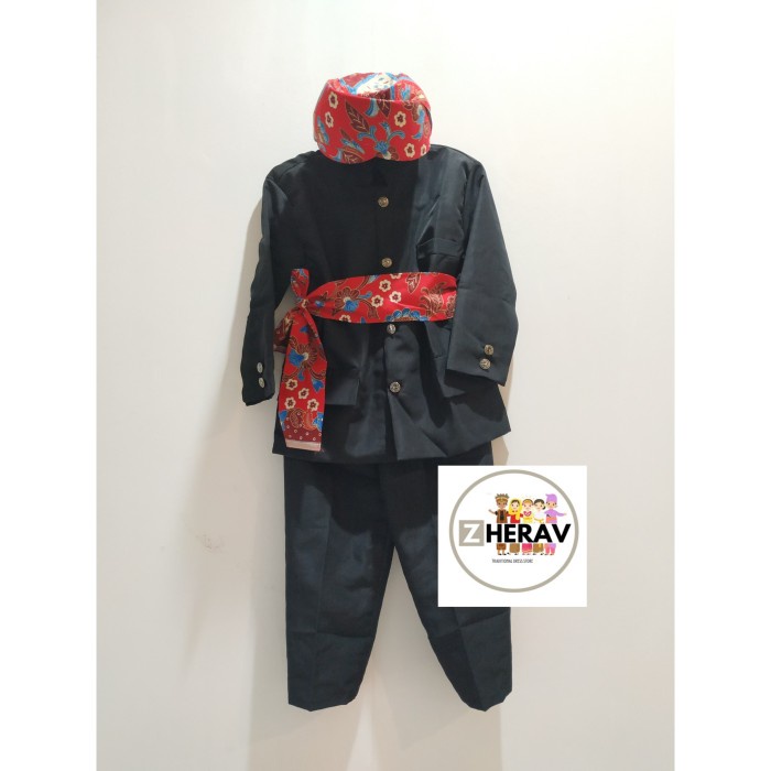 Terlaris Baju Pakaian Adat Busana Adat Betawi Abang Jakarta Anak Tk Sd All Size