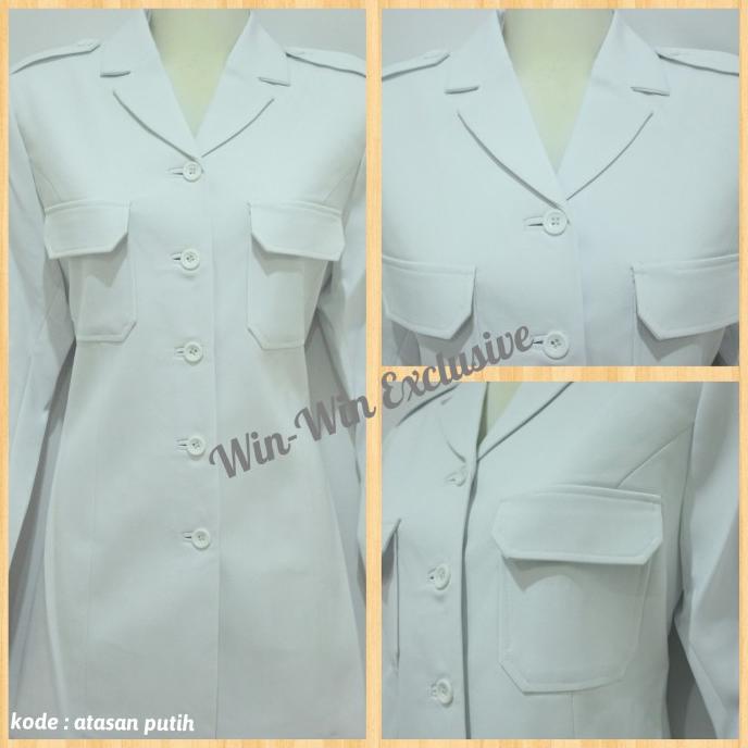 Seragam PNS Putih Wanita Kemeja PNS Putih