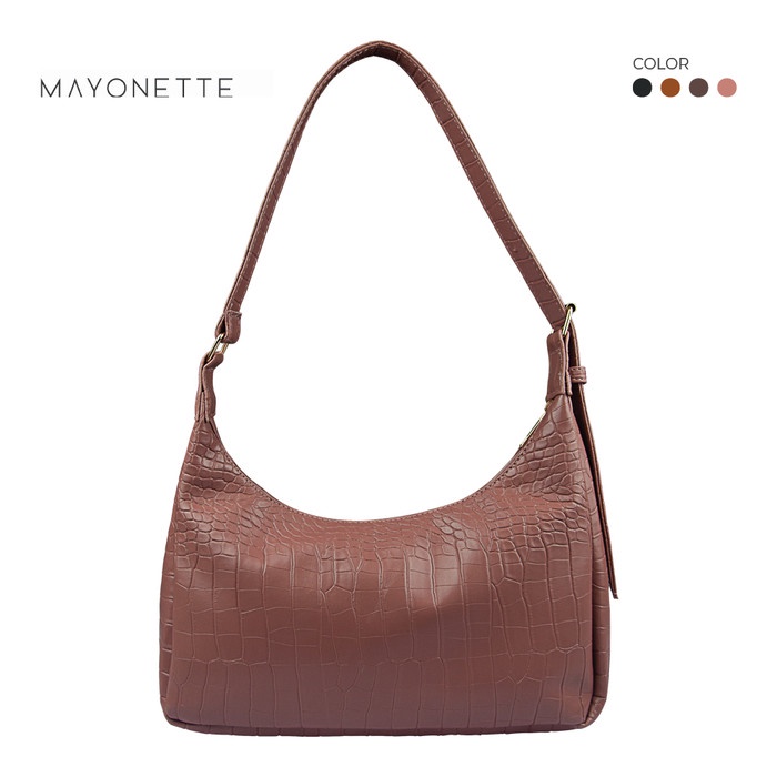 MUST HAVE MAYONETTE BORAM SHOULDER BAG CROCO VINTAGE BAG TAS WANITA TERBARU 2021 TERBARU