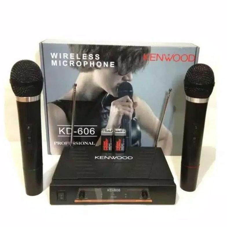 Viral Mic Wireless Kenwood Kd606 Double Mic Wireless Microphone Kenwood Kd 606 Mic Tanpa Kabel Wxs