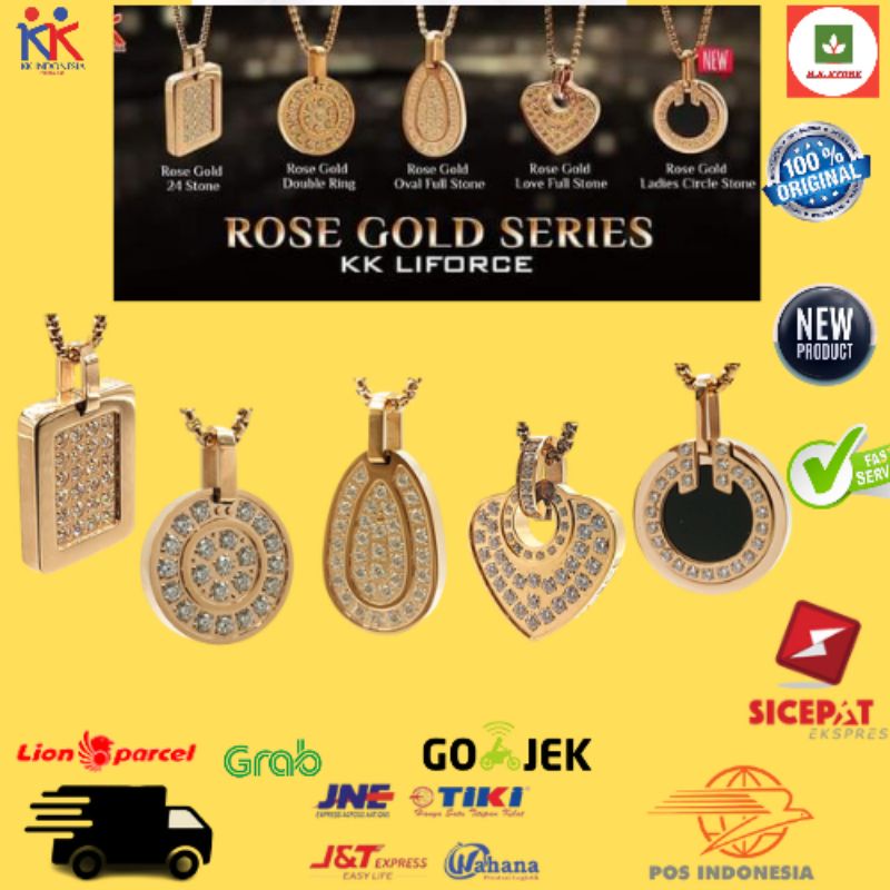 Promo kalung kk LIFORCE rose gold series kk Indonesia