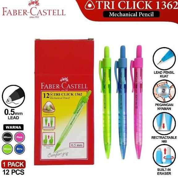 

Pensil Mekanik Faber Castell Tri Click 1362 0.5 mm sellanorimart