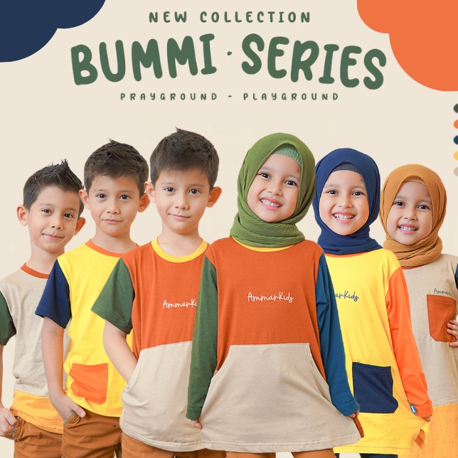 COD✔️ Ammar Kids - Pakaian Baju Couple dan Celana Anak Laki laki Tunik Kaos Anak Perempuan Lengan Pa