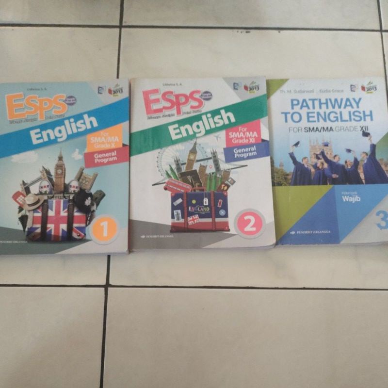 

(buku bekas, second) buku ESPS Inggris, Erlangga kelas 10, 11, 12 SMA, MA