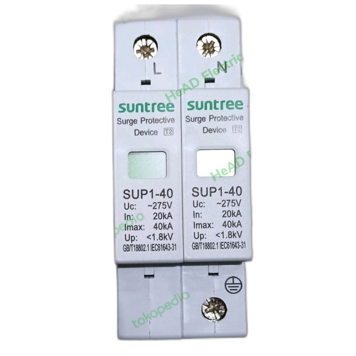 Terlaris Spd Ac Surge Protection Device. Arester Ac Suntree 1 Phase