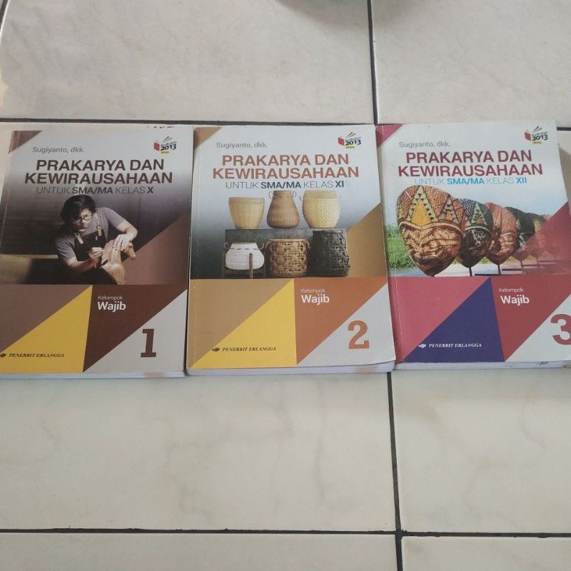 

(buku bekas, second)buku prakarya dan kewirausahaan/ PKWU Erlangga kelas 10, 11, 12 SMA, MA