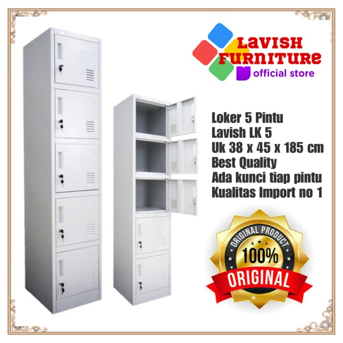 

Locker Cabinet 5 Pintu Full Besi Sap Lk 005