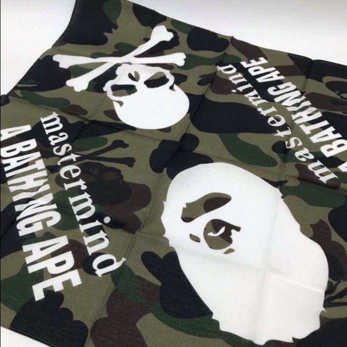 Terlaris Bape Mastermind Vs Bape Logo Camo Print Scarf 100% Original