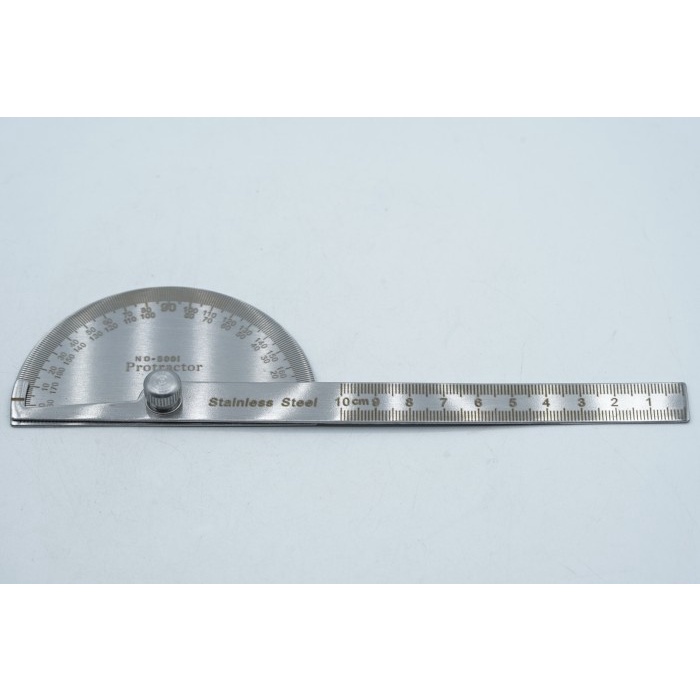

Terlaris Protractor 100Mm Busur Besi Penggaris 180 Degree Steel Angle Ruler