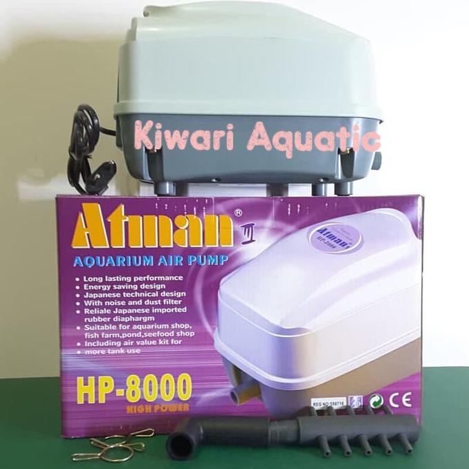Atman Hp 8000 Air Pump Pompa Udara Aerator Kolam / Hidroponik Hp8000