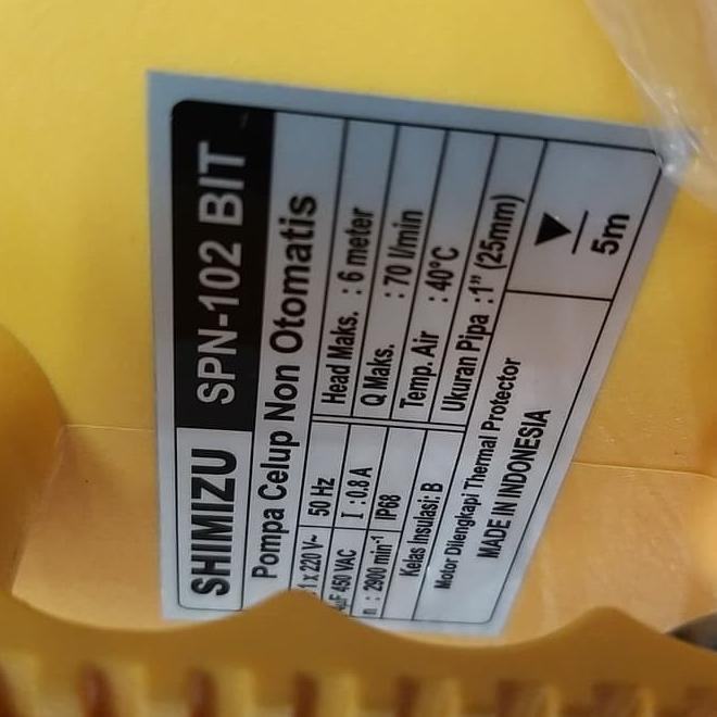 Shimizu Spn 102 Bit Pompa Celup Kuras Tandon Kolam Toren Submersible