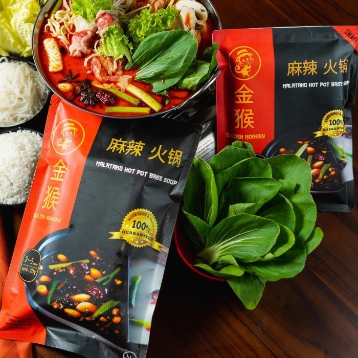 

Malatang Hotpot Halal 120 Gr Bumbu Shabu Mala Kaldu By Golden Monkey