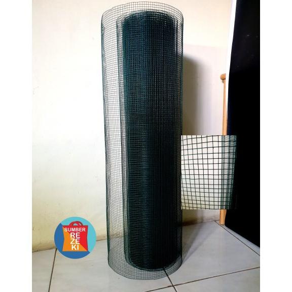 Grosir Kawat Loket Pvc Anti Karat 1/4" Lebar 90Cm, Kawat Ram,Kawat Kandang, Kawat Ayak Pasir M23Y