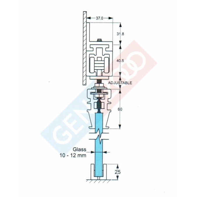 Glass Sliding Set Dekkson Sgd L6 8922-57 Rel Pintu Sliding Kaca Set