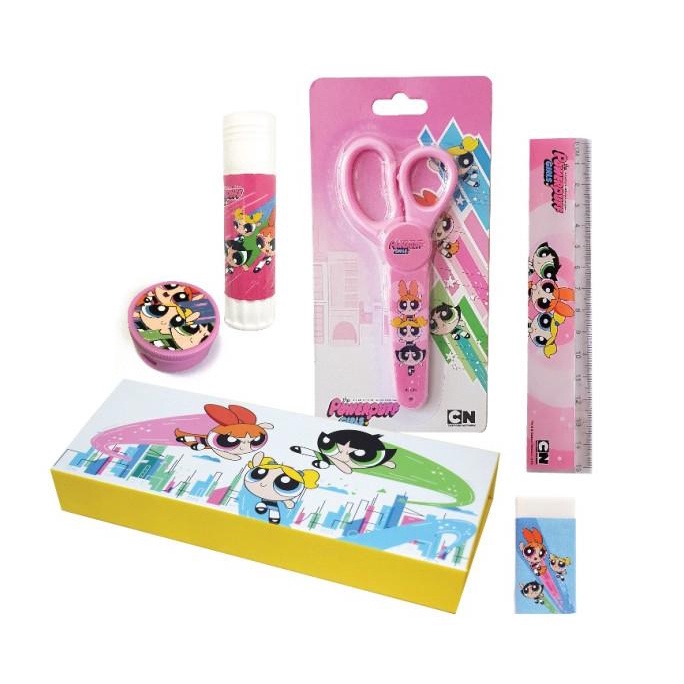 

Powerpuff Girls Stationery Set / Paket Alat Tulis Sekolah Kotak Pensil