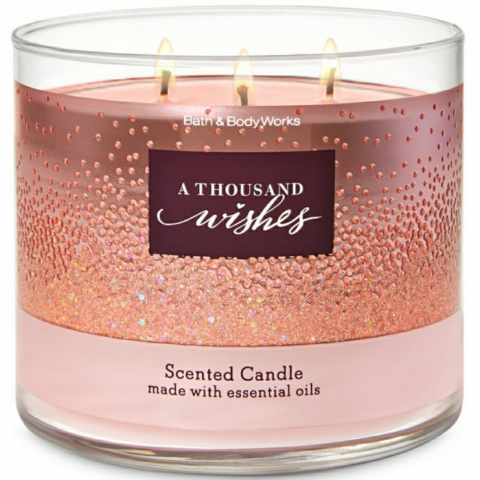 FLASH SALE!!! BATH & BODY WORKS BBW A THOUSAND WISHES 3-WICK SCENTED CANDLE TERMURAH