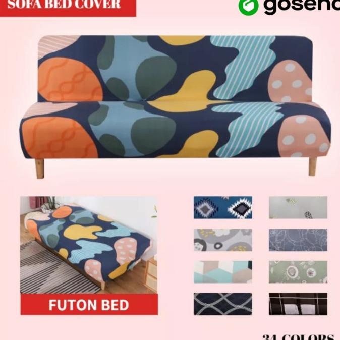 Terbaru Sarung Sofa Bed Motif Elastis Cover Sofa Bed Polos Kursi Sofa Furnitur