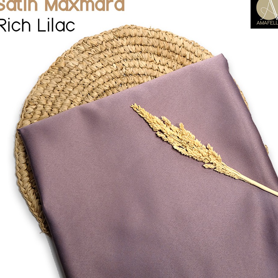 1/2 meter Kain Satin Maxmara / Sateen Velvet Premium Warna Ungu Rich Lilac / Taro ♚hvbღ