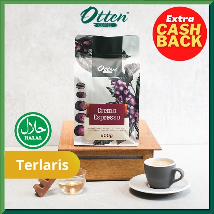 

Otten Coffee Crema Espresso 500 gram Kopi Espresso Blend Best Seller