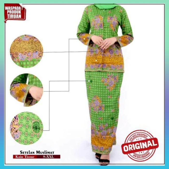 Terlaris Baju Seragam Dewasa Batik Muslimat Nu Setelan Bawah Dan Atas Bahan