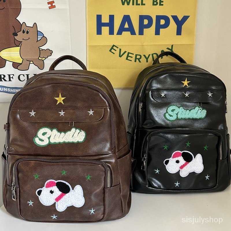 [✅BISA COD] #Sisjuly# Tas YK2 wanita / tas sekolah nostalgia bintang retro / tas bahu perjalanan ransel berkapasitas besar untuk wanita