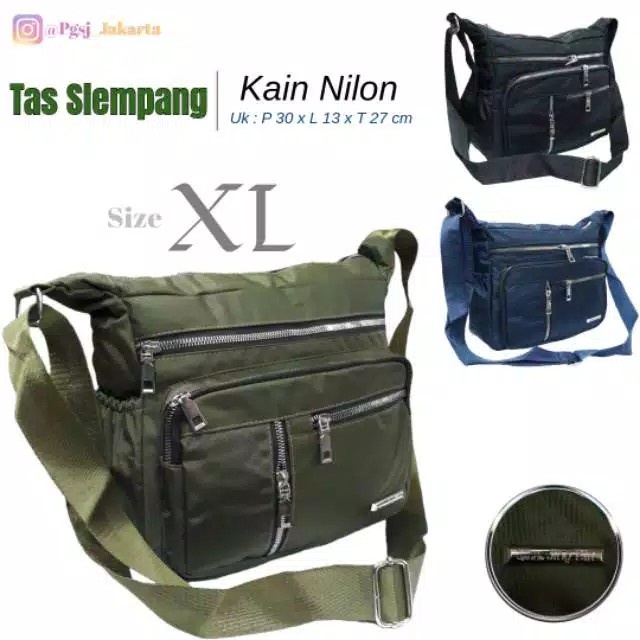 HOT SALE TAS SELEMPANG WANITA JINGPIN-992 SIZE XL NILON SUPER IMPORT... TERLARIS