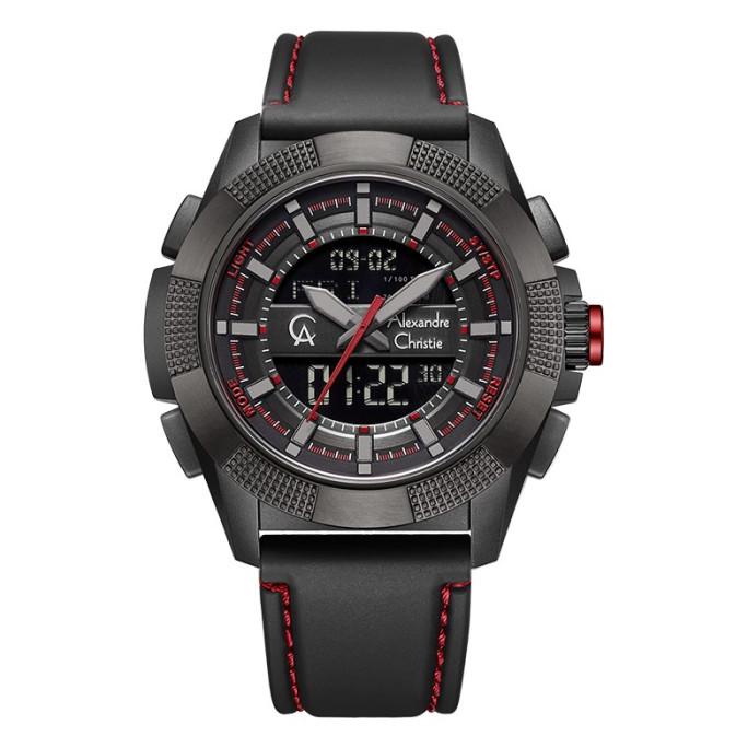 Jam Tangan Pria Alexandre Christie Ac 9374 Mh Ripbare Men Black Digit