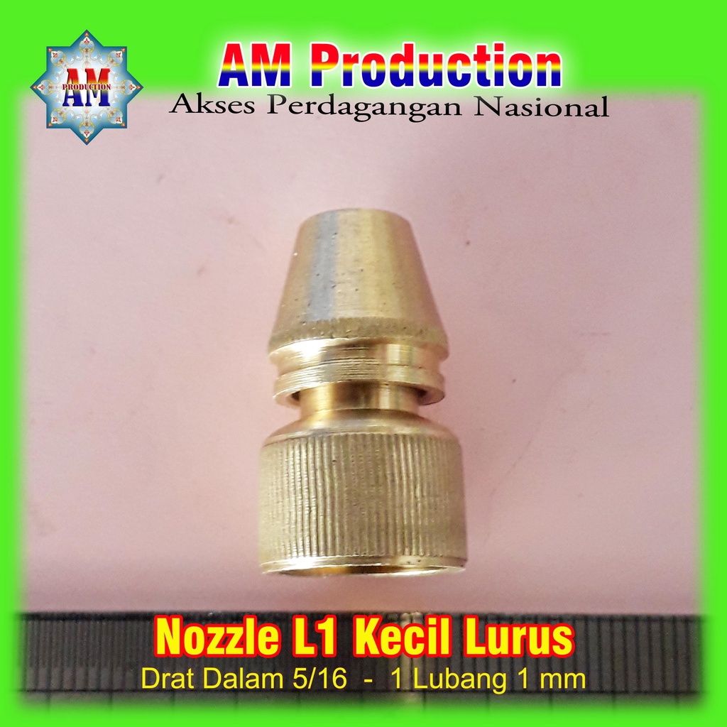Nozzle Lubang 1 Kecil, Nozzle 1 Lubang, Spuyer  1 Lubang, Alat Semprot Pertanian, Spuyer  L1, Nozzle