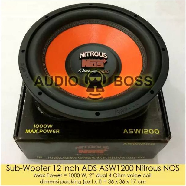 Harga Termurah.. Speaker Subwoofer 12 inch ADS ASW1200 NITROUS NOS 12inch ADS nitrous nos ASW 1200 12" 88