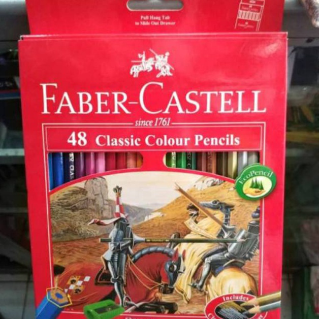 

Buruan beli PENSIL WARNA / COLOUR PENCIL FABER-CASTELL ISI 48 WARNA PANJANG KSV
