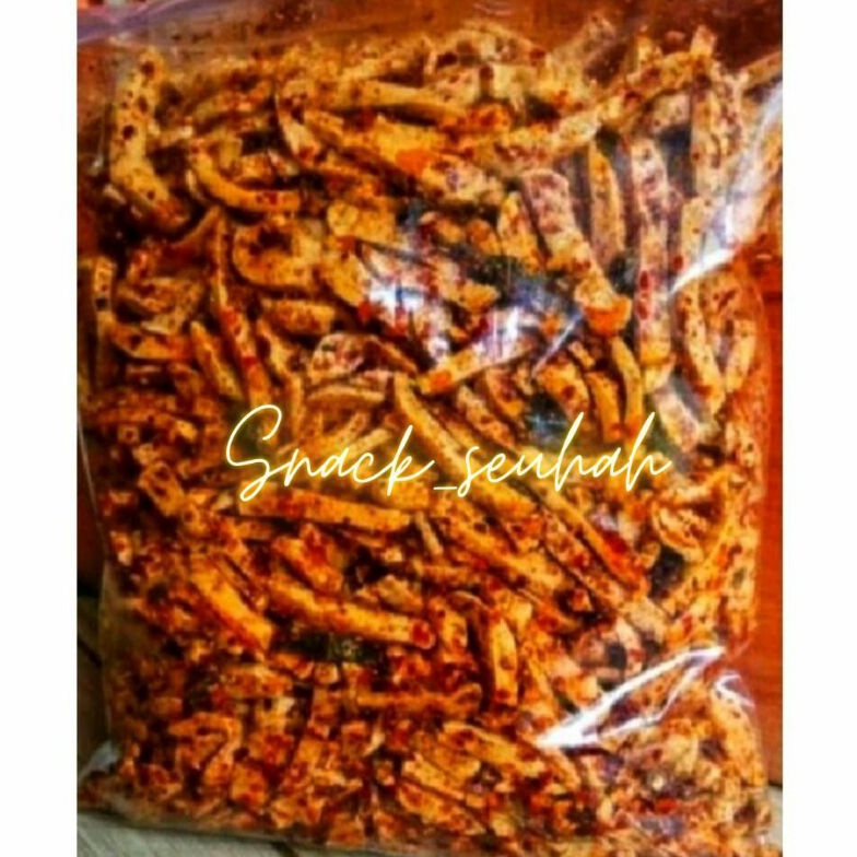 

Terlaris Basreng extra pedas rasa daun jeruk isi 1kg